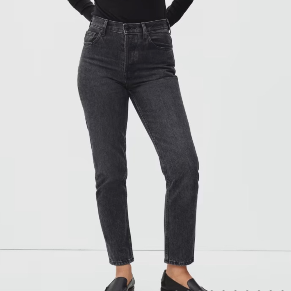 Everlane The 90s Cheeky Jean in Washed Black Ankle Length High Rise Size 26